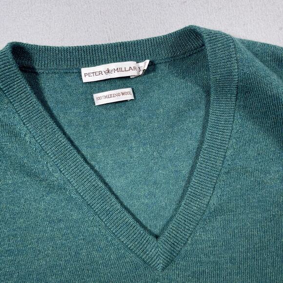 Peter Millar Sweater Mens XL V Neck Pullover Merino Wool Knit Preppy - Picture 3 of 9
